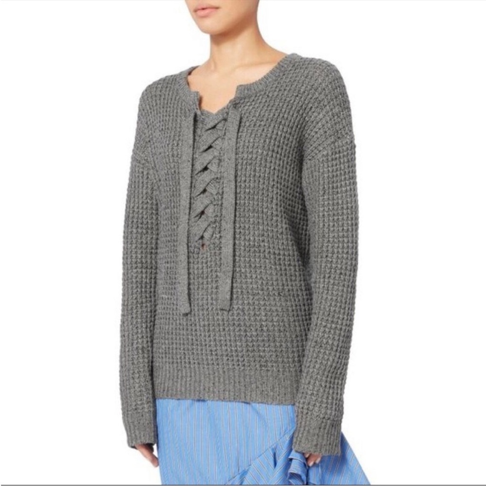 Designers Remix Charlotte Eskildsen Kimmy Front Lace Up Pullover Sweater small